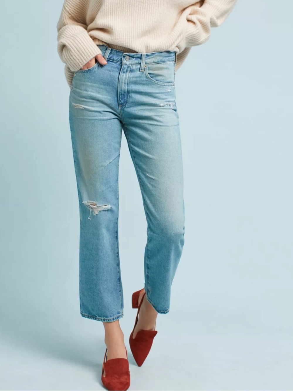 AG The Rhett Crop Ultra High-Rise Jeans size 29R 100%cotton